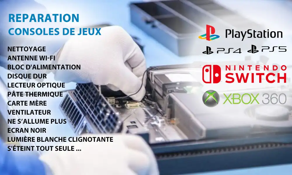 image réparation de consoles de jeux à Mantes la jolie