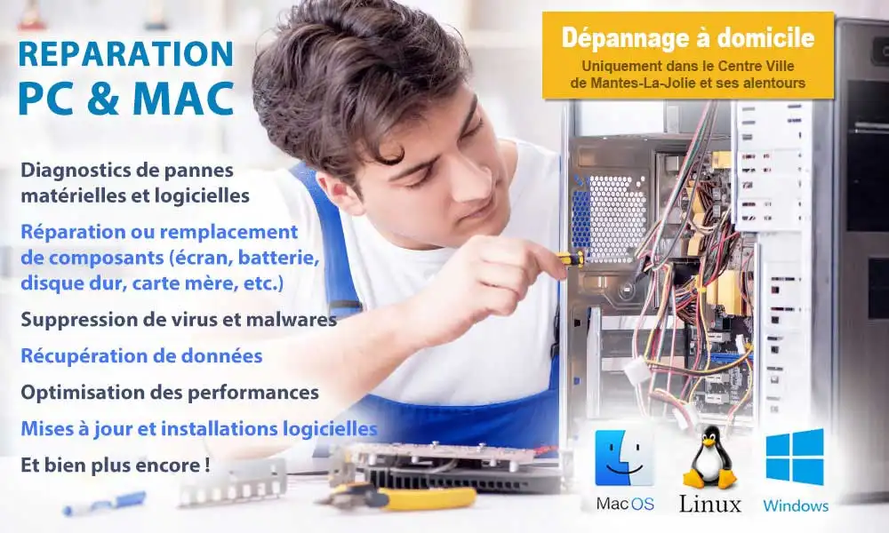 image réparation de pc et mac à Mantes la jolie